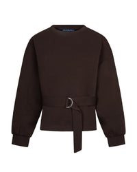 Thumbnail for Shakira top & belt scuba Espresso - Red Button