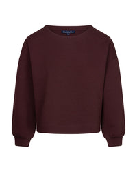 Thumbnail for Skyler top long sleeves scuba Burgundy - Red Button