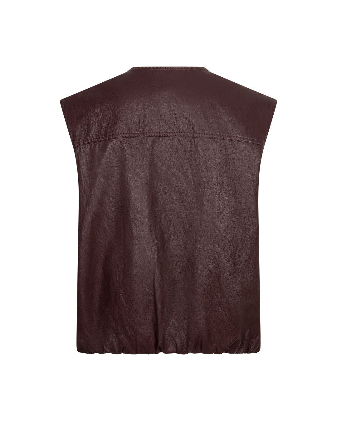 Ivy faux leather Burgundy - Red Button