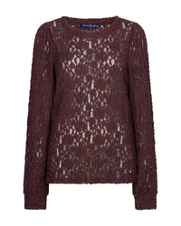 Thumbnail for Top lace Burgundy - Red Button