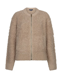 Thumbnail for Bomber knit boucle Latte - Red Button