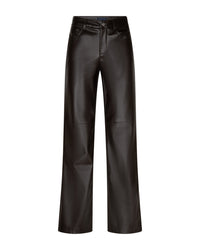 Thumbnail for Colette faux leather L33 Espresso - Red Button
