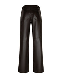 Thumbnail for Colette faux leather L33 Espresso - Red Button
