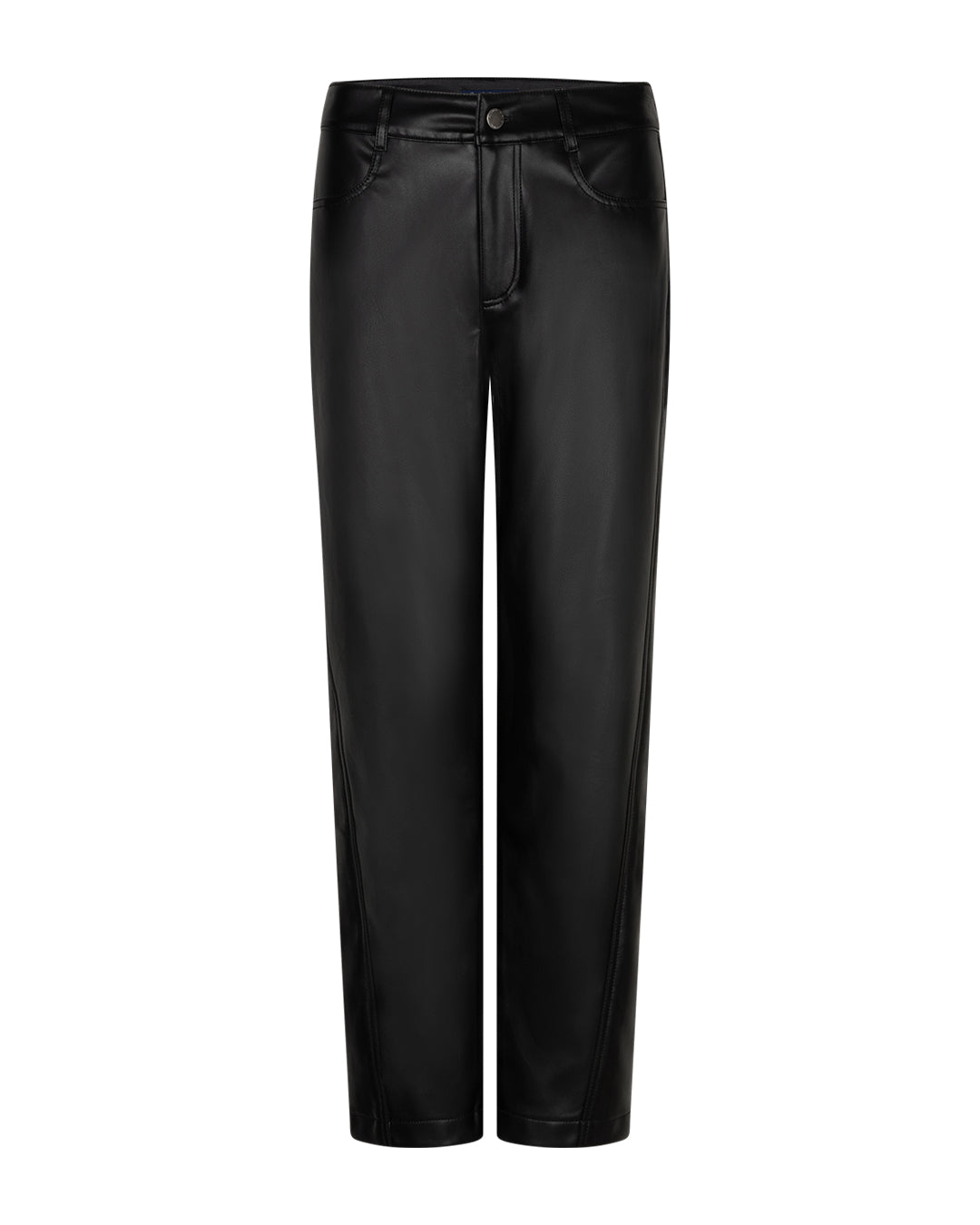 Caitlina faux leather Black - Red Button