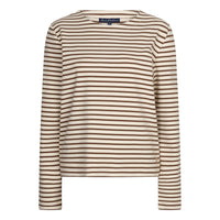 Thumbnail for Terry stripe Creme/espresso - Red Button