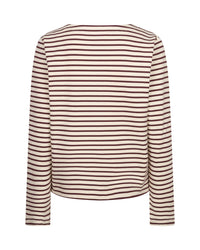 Thumbnail for Terry stripe Creme/darkberry - Red Button