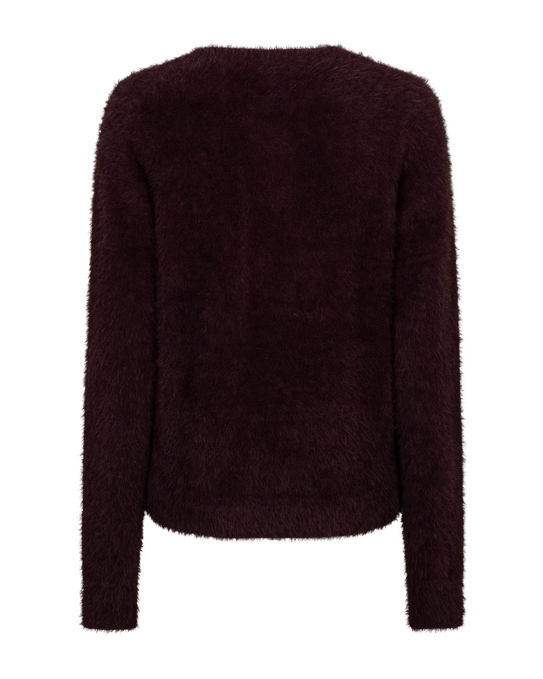 Sweet fuzzy Burgundy - Red Button