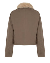 Thumbnail for Jacket & fur collar Truffle - Red Button