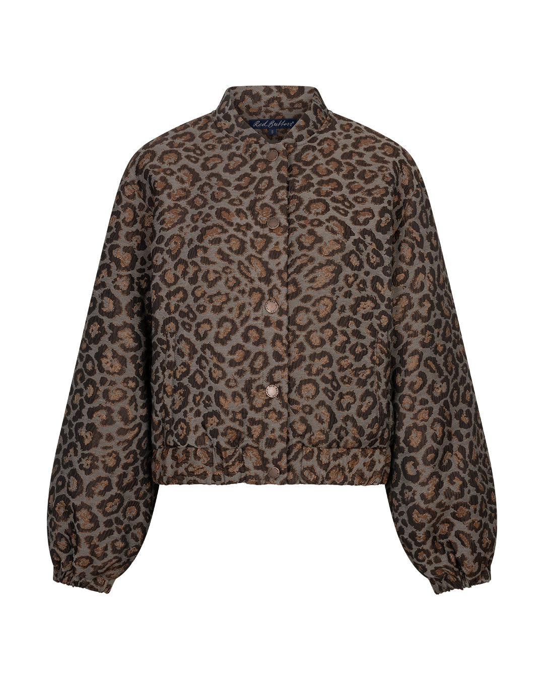 Bomber jacquard lurex Grey Brown - Red Button