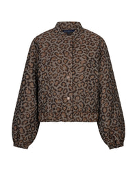 Thumbnail for Bomber jacquard lurex Grey Brown - Red Button