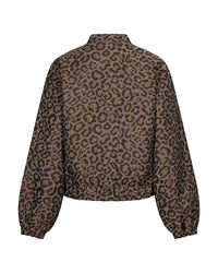 Thumbnail for Bomber jacquard lurex Grey Brown - Red Button