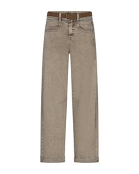Thumbnail for Korine & belt washed twill colors Truffle - Red Button