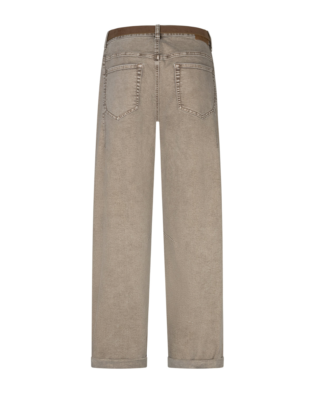 Korine & belt washed twill colors Truffle - Red Button