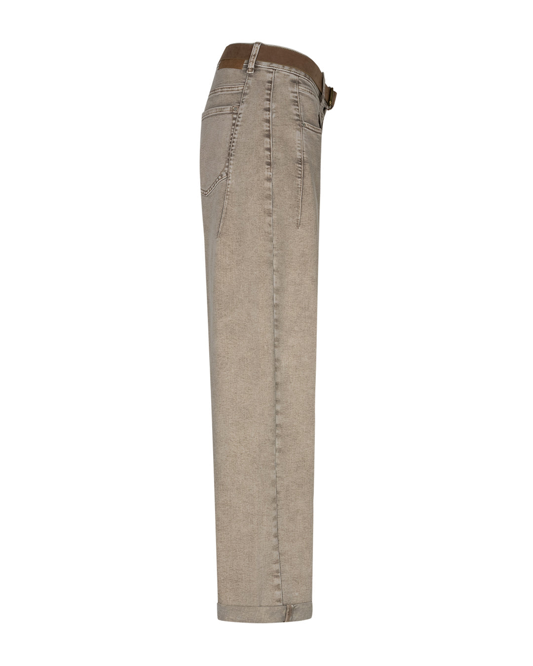 Korine & belt washed twill colors Truffle - Red Button
