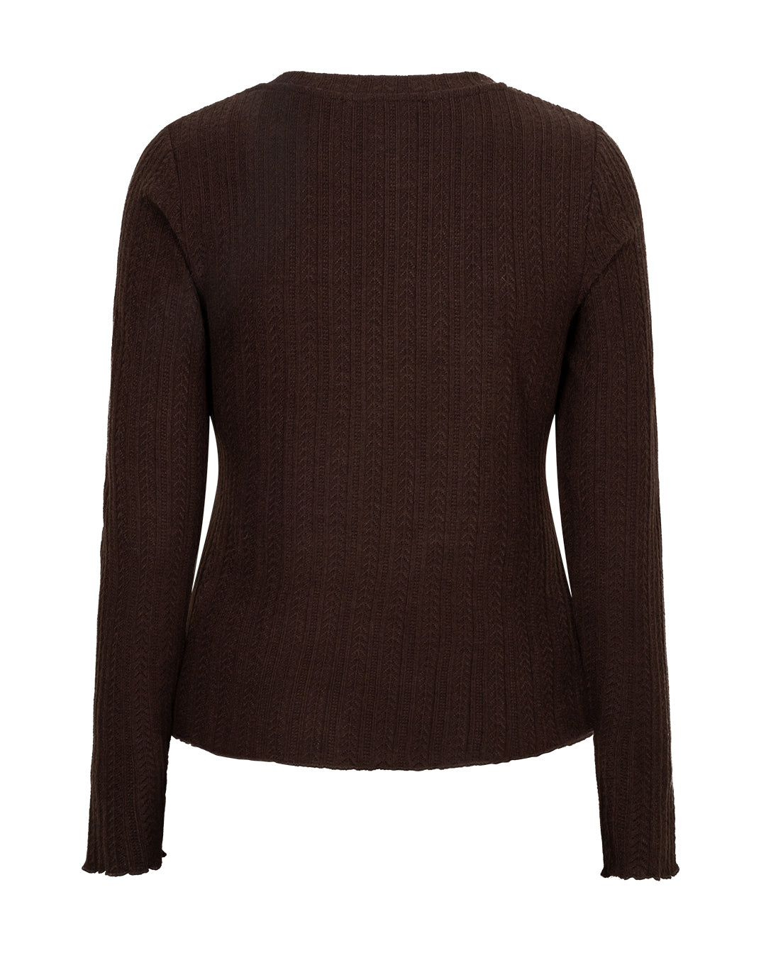 Top fine knit Espresso - Red Button