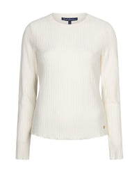 Thumbnail for Top fine knit Offwhite-ecru - Red Button