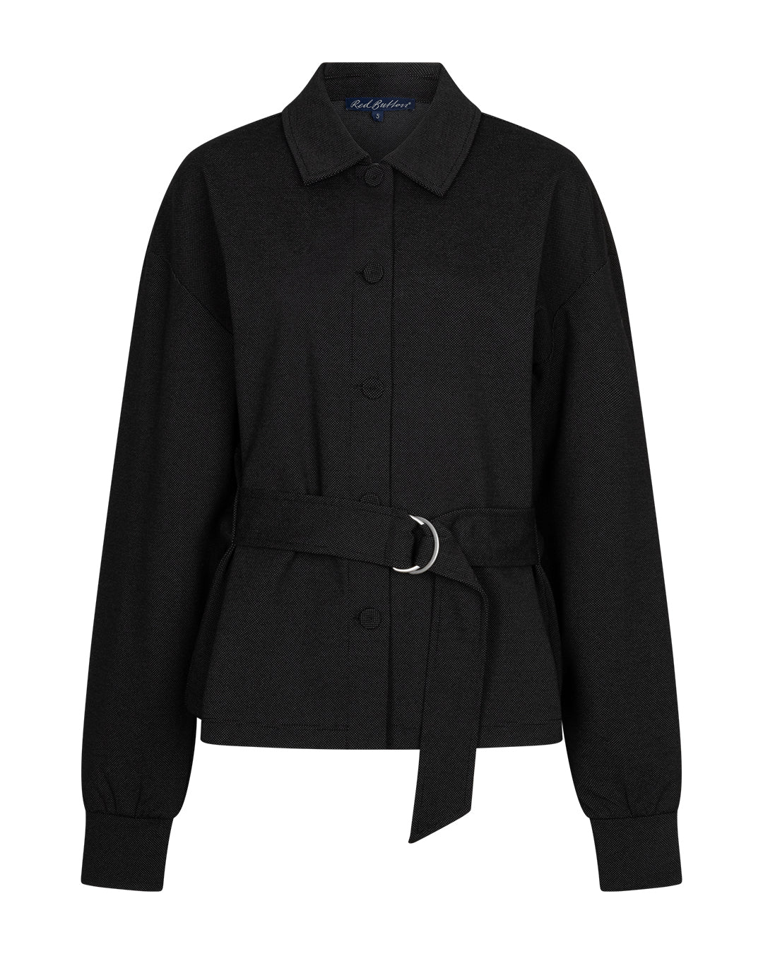 Blouse jacket fancy punta Black - Red Button