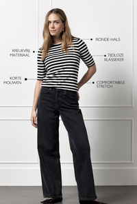 Thumbnail for Luna stripe short sleeve pullover Studio Anneloes