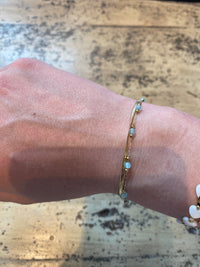 Thumbnail for Rose en camellia bracelet groen