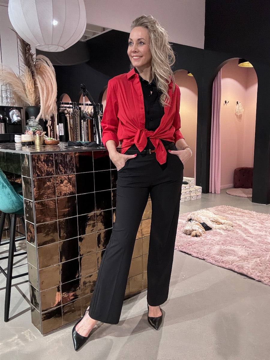 Kastgeluk blouse mila rood