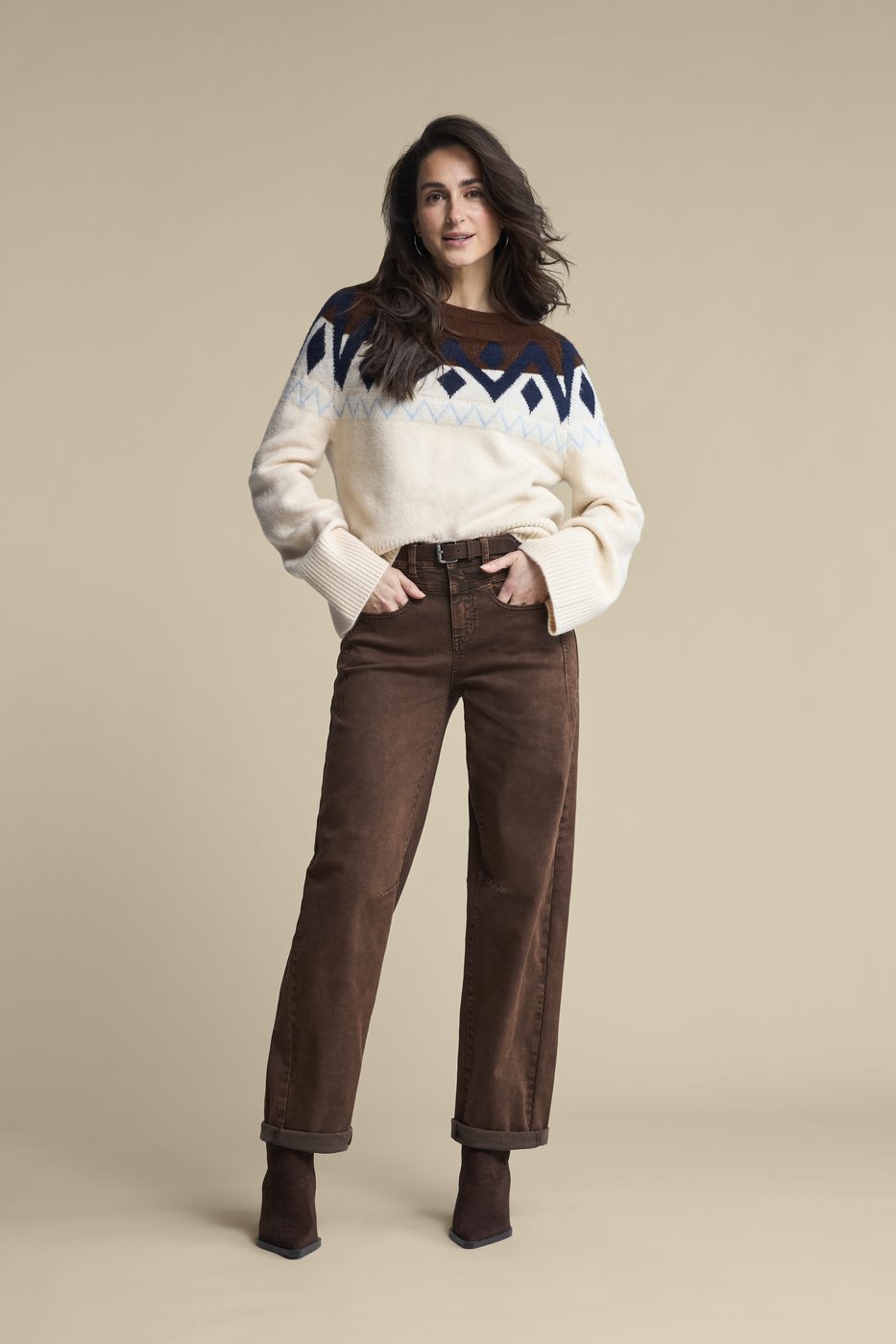 Korine & belt washed twill colors - Red Button AW26 lookbook