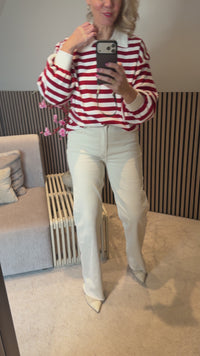 Polo stripe fijn brei