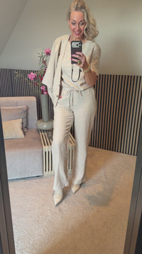 Claudette Cotton Linnen/Viscose Pinstripe L32
